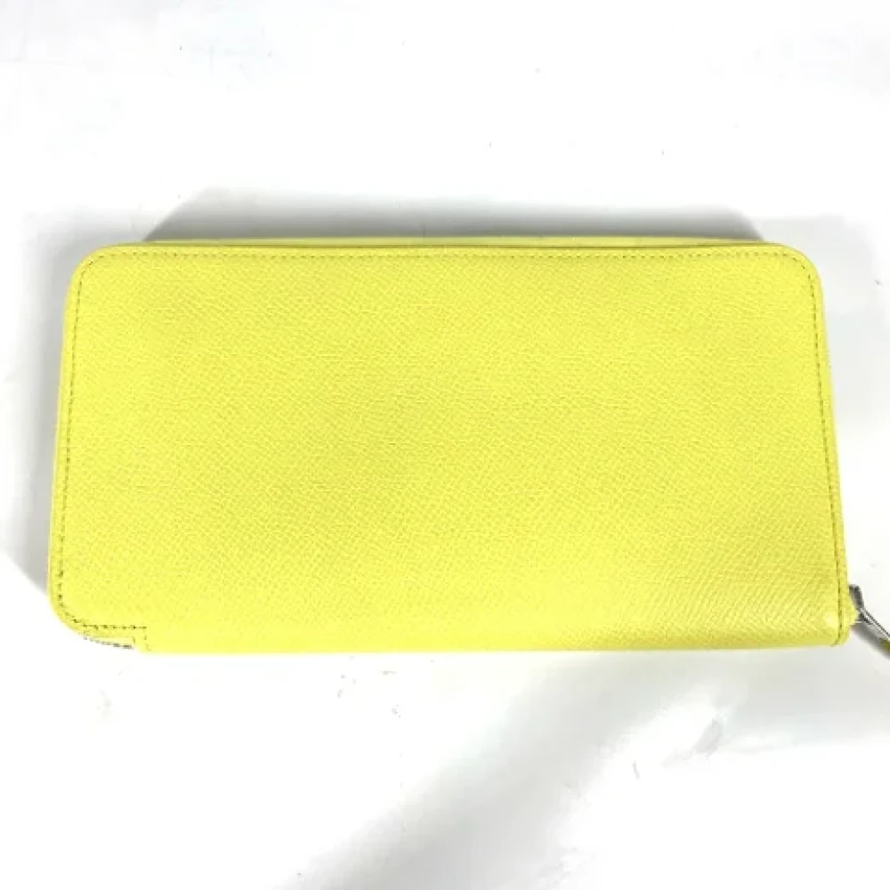 Hermès Vintage Pre-owned Leather wallets Yellow Dames