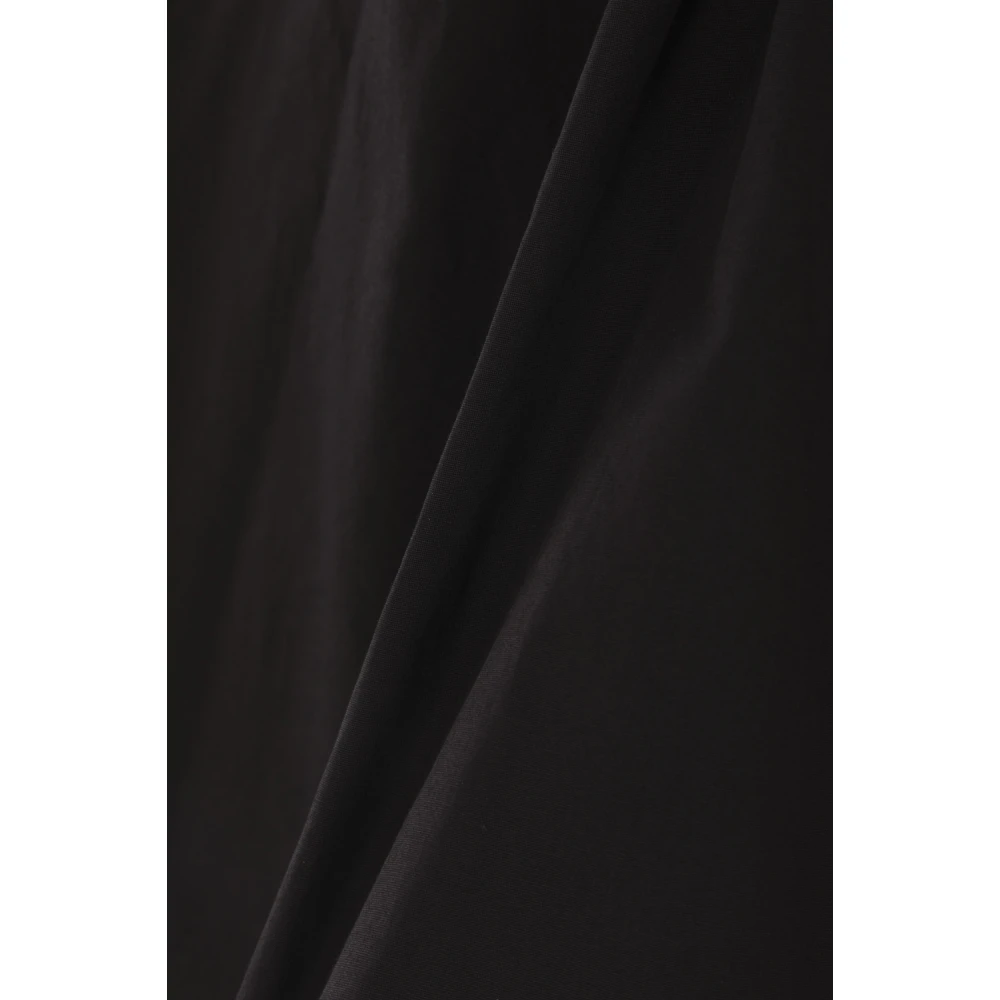 Yohji Yamamoto Zwarte Katoenen Popeline Mouwloze Overhemd Black Dames