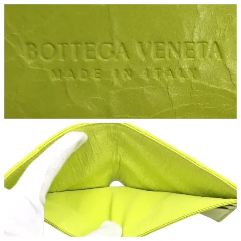 Bottega Veneta Vintage Pre-owned Leather wallets Yellow Heren