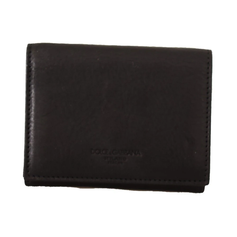 Dolce & Gabbana Women's Black Elegant Trifold Leather Multi-Kit Accessory