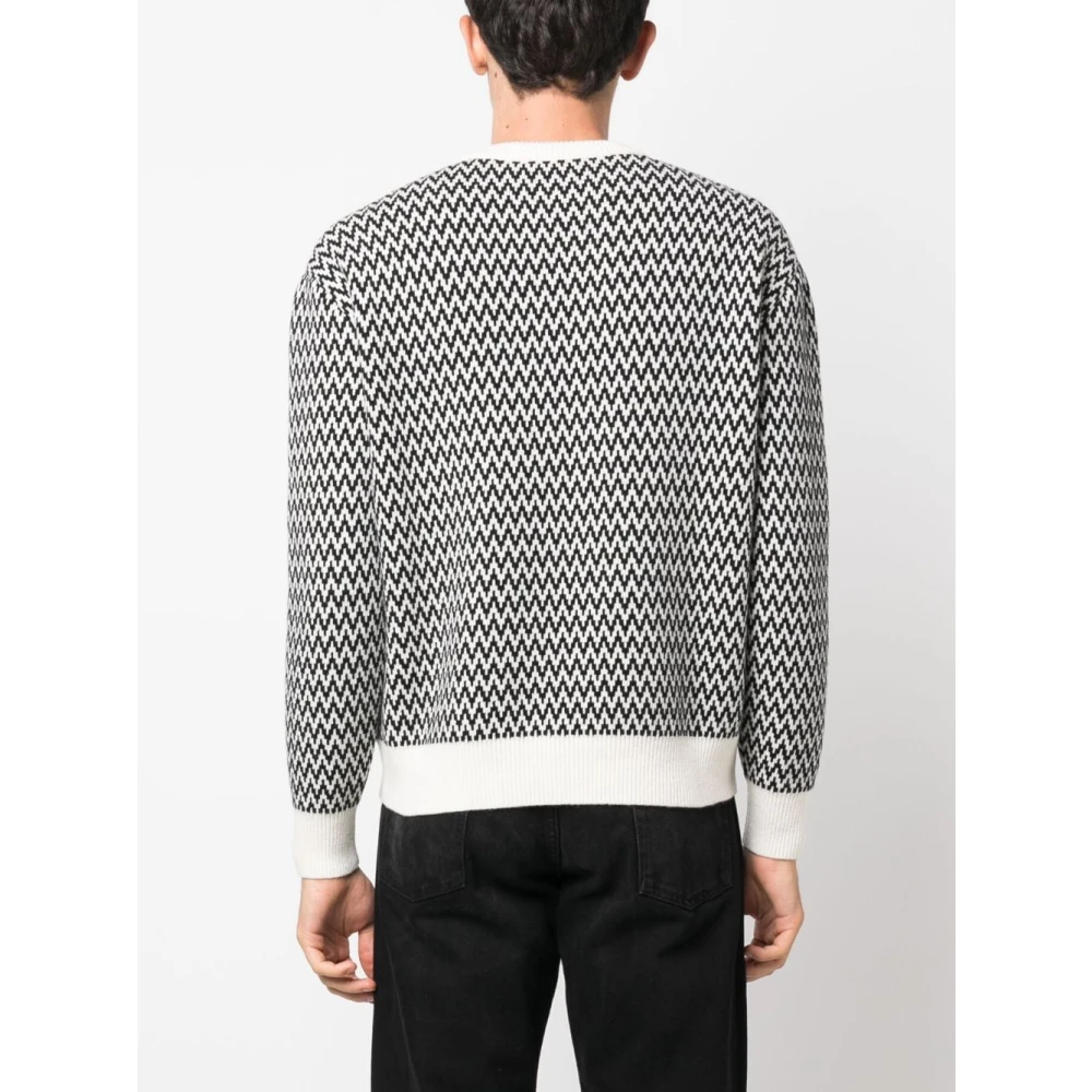 Lanvin Zwarte Gebreide Trui Black Heren