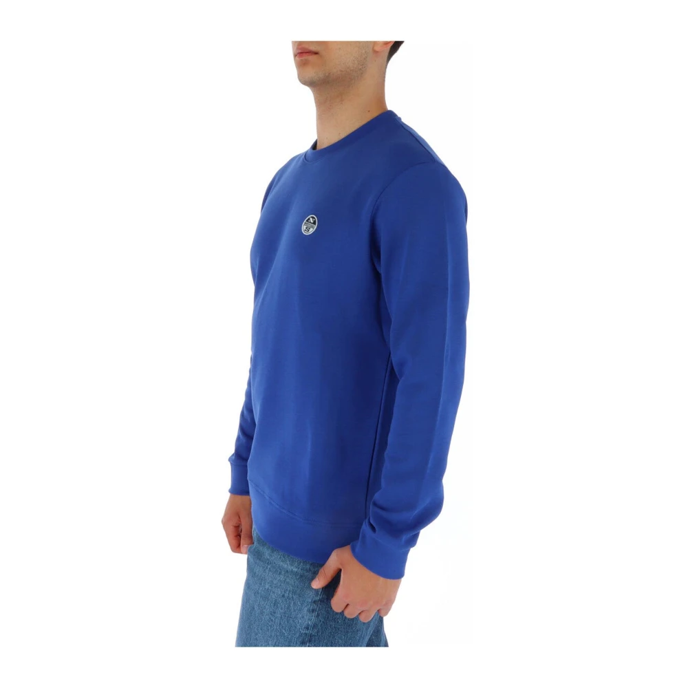 North Sails Blauwe Crew Neck Sweatshirt Alle Seizoenen Blue Heren