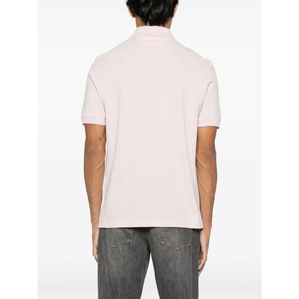 BRUNELLO CUCINELLI Roze Polo met Heraldiek Logo Pink Heren
