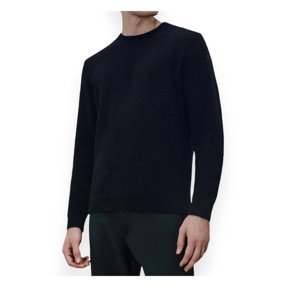 RRD Boucle Round Knit Sweater Blue Heren
