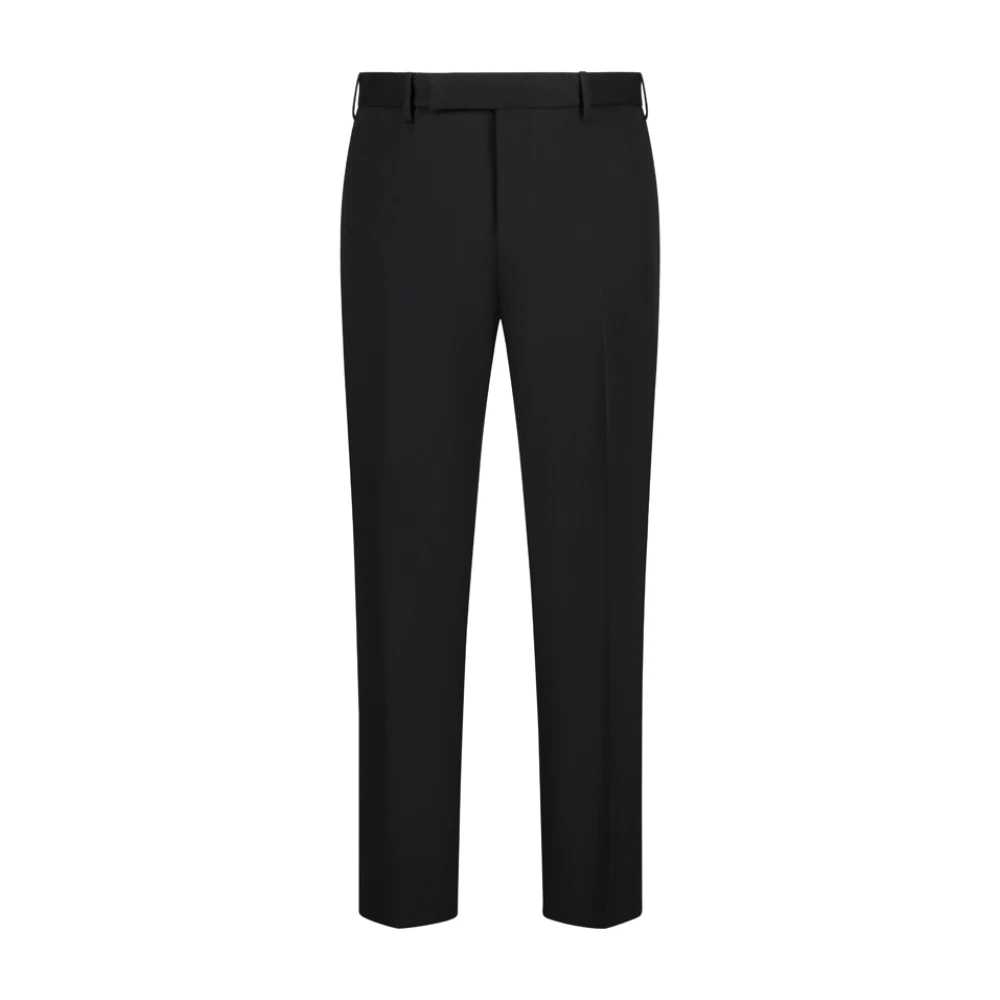 Pt Torino Men's Black Suit Trousers, S, Stretch Cotton Trousers