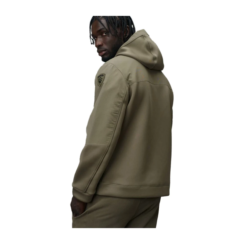 Blauer Neopreen en Taslan Hoodie Green Heren