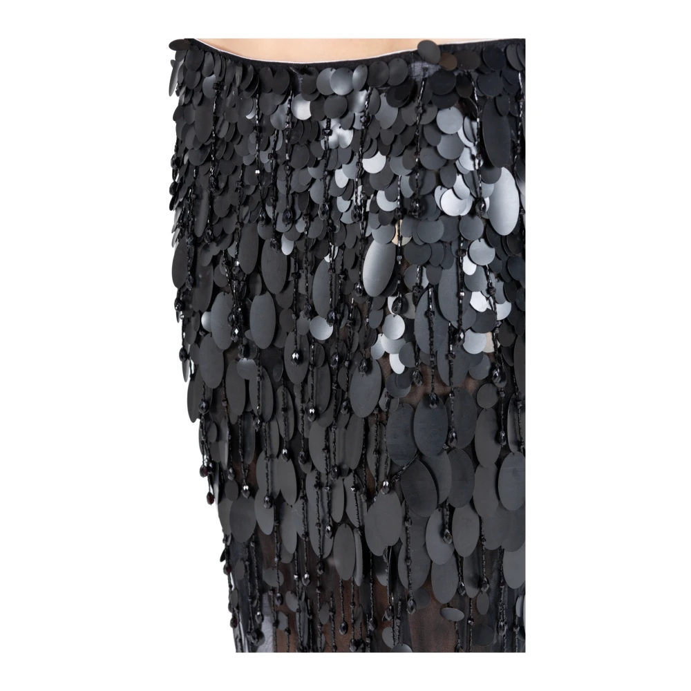 DES Phemmes Paillet Tube Rok in Zwart Tule Black Dames