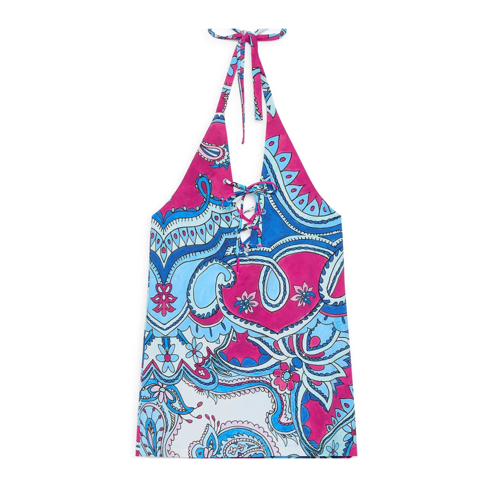 Maliparmi Women's Multicolor Sleeveless Tops, Xl, Hippie Lotus Top