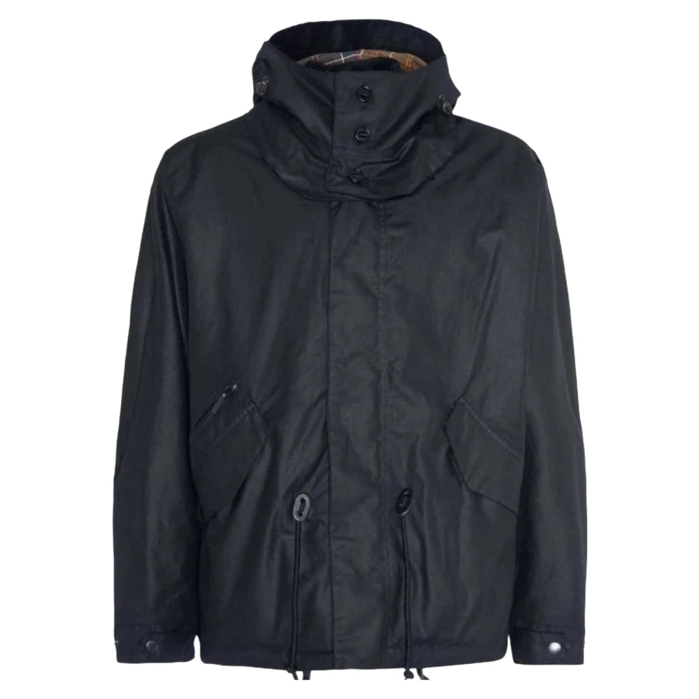 Barbour Klassieke Zwarte Gewaxte Parka Jas Black Heren