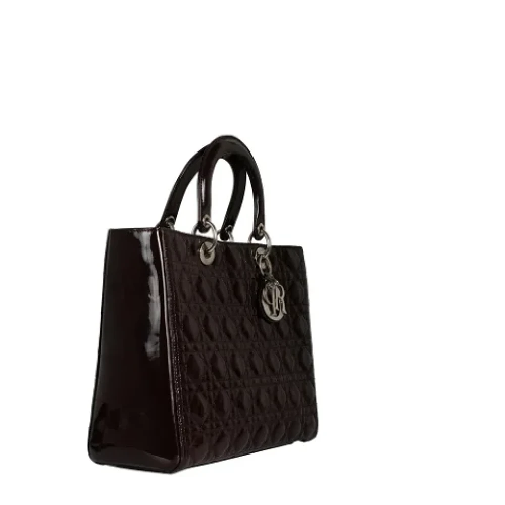 Dior Vintage Pre-owned Leather dior-bags Purple Dames