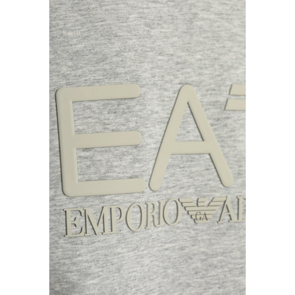 Emporio Armani EA7 T-shirt met logo Gray Heren