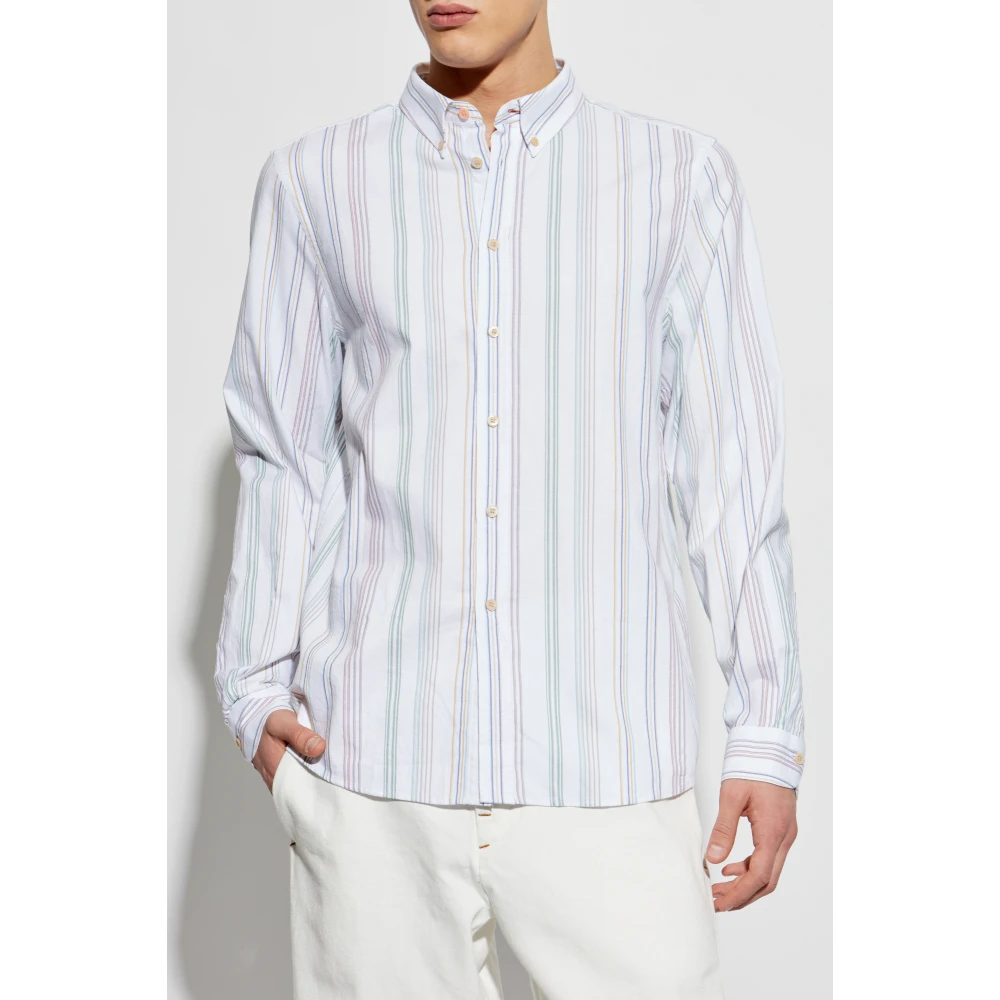 PS By Paul Smith Shirt met streepjespatroon White Heren
