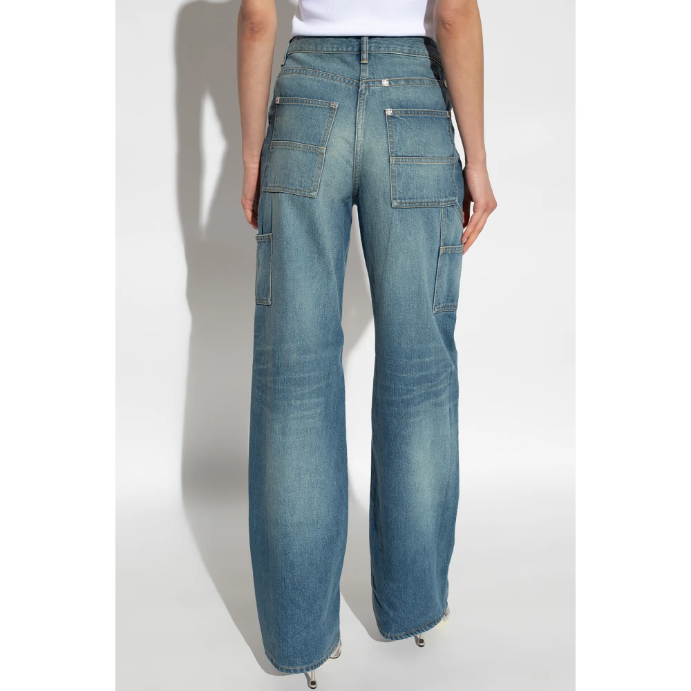 Givenchy Jeans met versleten effect Blue Dames