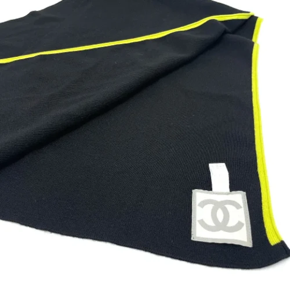 Chanel Vintage Pre-owned Cashmere scarves Black Dames