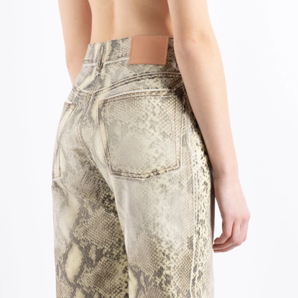 Acne Studios Python Print Broek Multicolor Dames