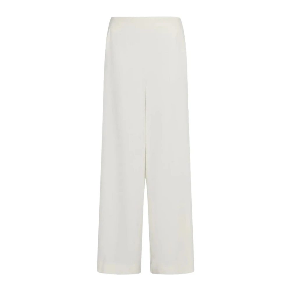 Emme Di Marella Vrouw Wit Broeken Dames, Xs, Leer, Mltcampo Wijde Broek
