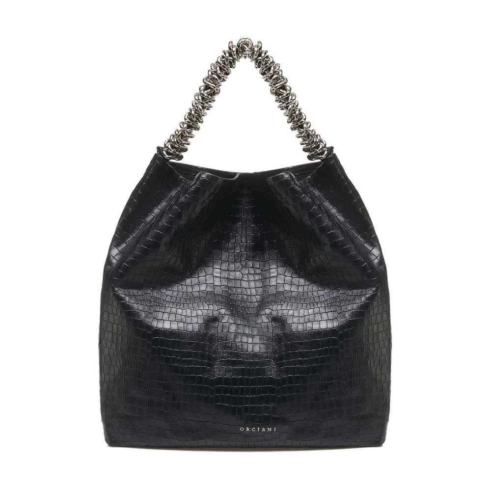 Orciani Zwarte Shopper Tas Aw24 Black Dames