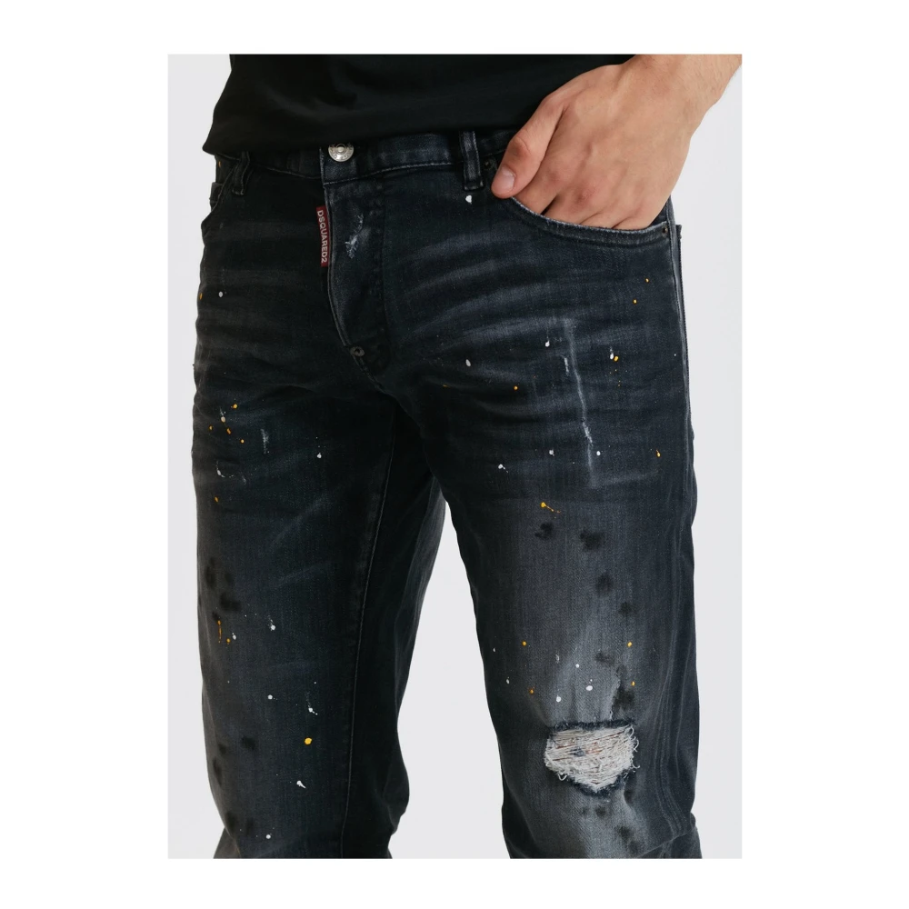 Dsquared2 Zwarte regular jeans Black Heren