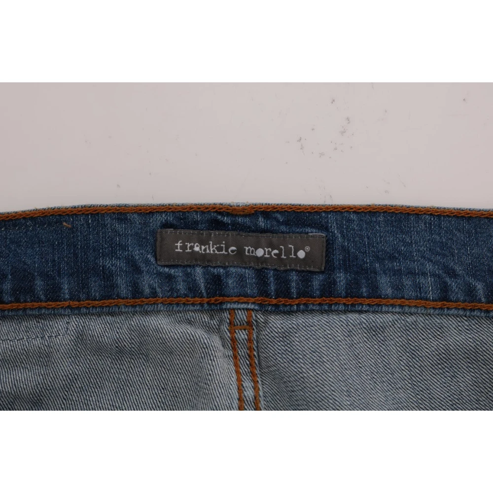 Frankie Morello Italiaanse Denim Slim Fit Blauwe Jeans Blue Heren