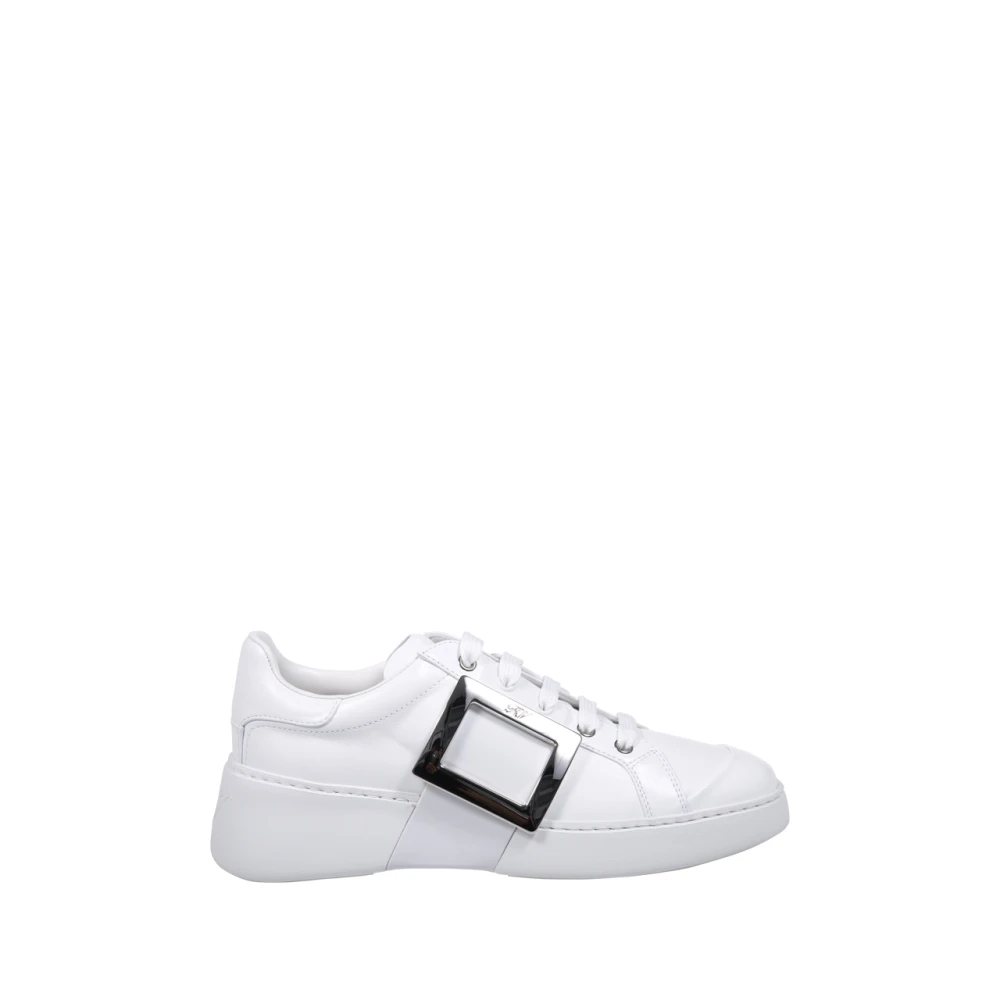 Roger Vivier Witte Skate Sneaker met Gesp Dames Schoenen