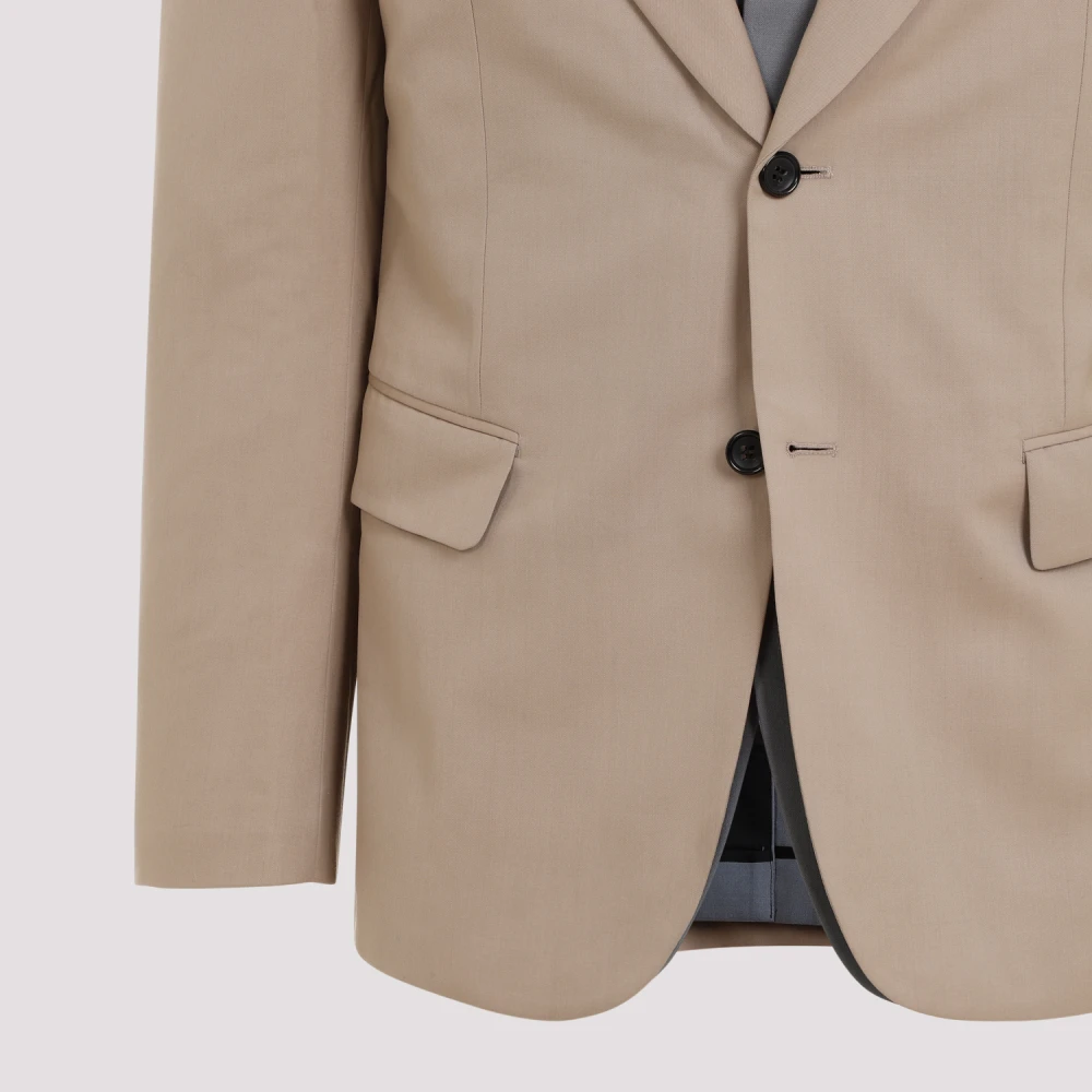 Comme des Garçons Gelaagde wollen jas bruin Brown Heren