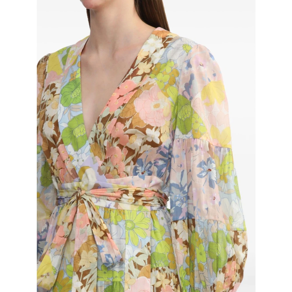 Zimmermann Pop Wrap Mini Jurk Multicolor Dames