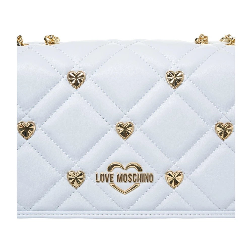 Love Moschino Blauwe Schoudertas met Stud Details Blue Dames