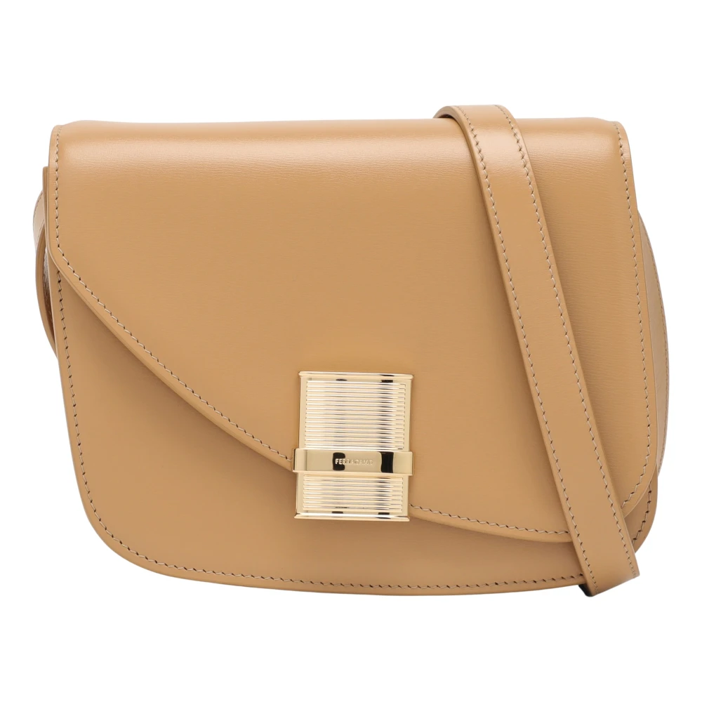 Salvatore Ferragamo Kleine Crossbody Tas Oester Stijl Yellow Dames