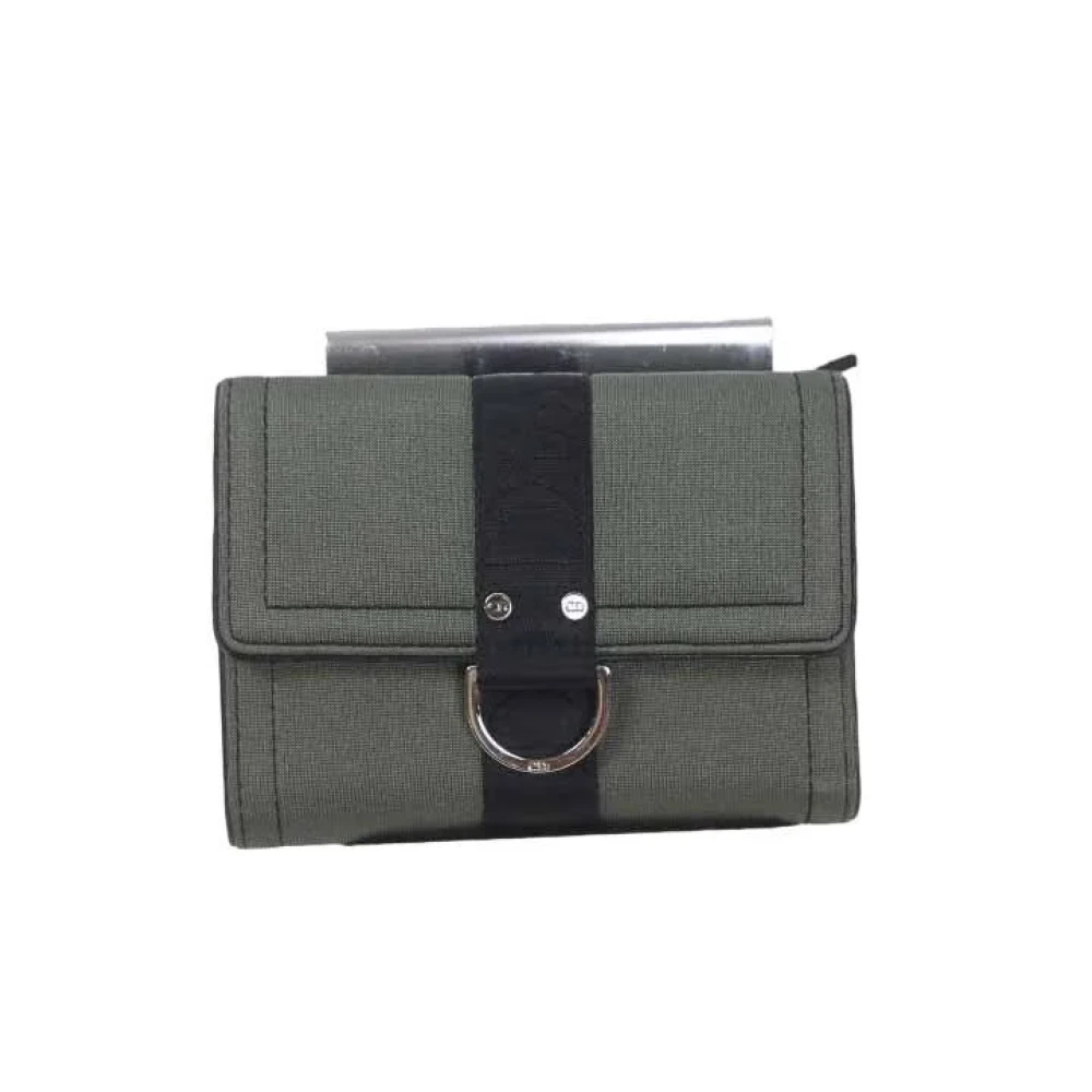 Dior Vintage Pre-owned Leather wallets Green Dames