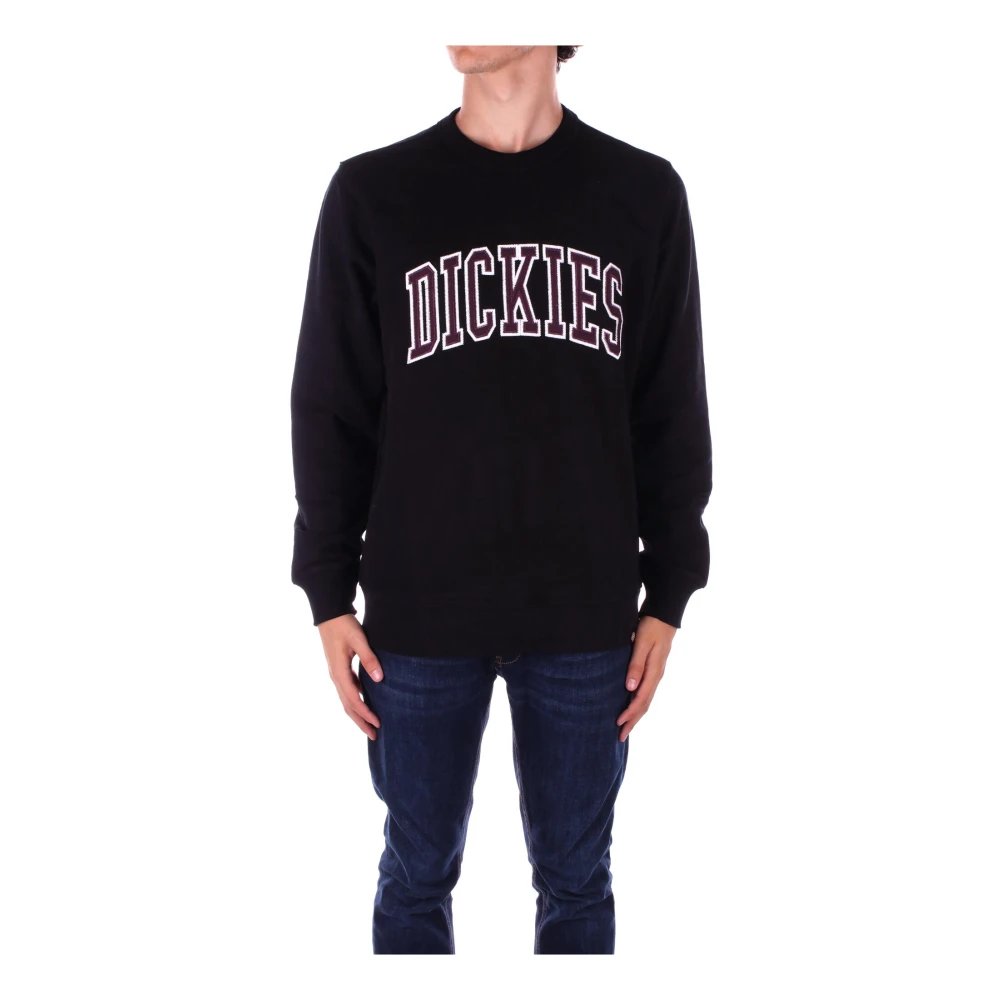 Dickies Zwart Logo Front Sweater Black Heren