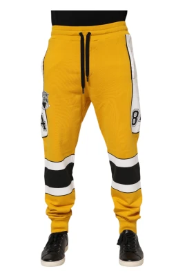 Gul Bomull Dragsko Jogger Byxor