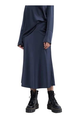 Satin Bias Cut Midi Kjol