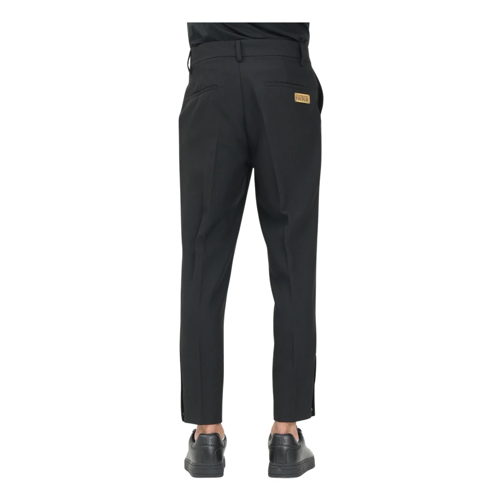 Versace Jeans Couture Elegante Zwarte Broek met Gouden Knopen Black Heren