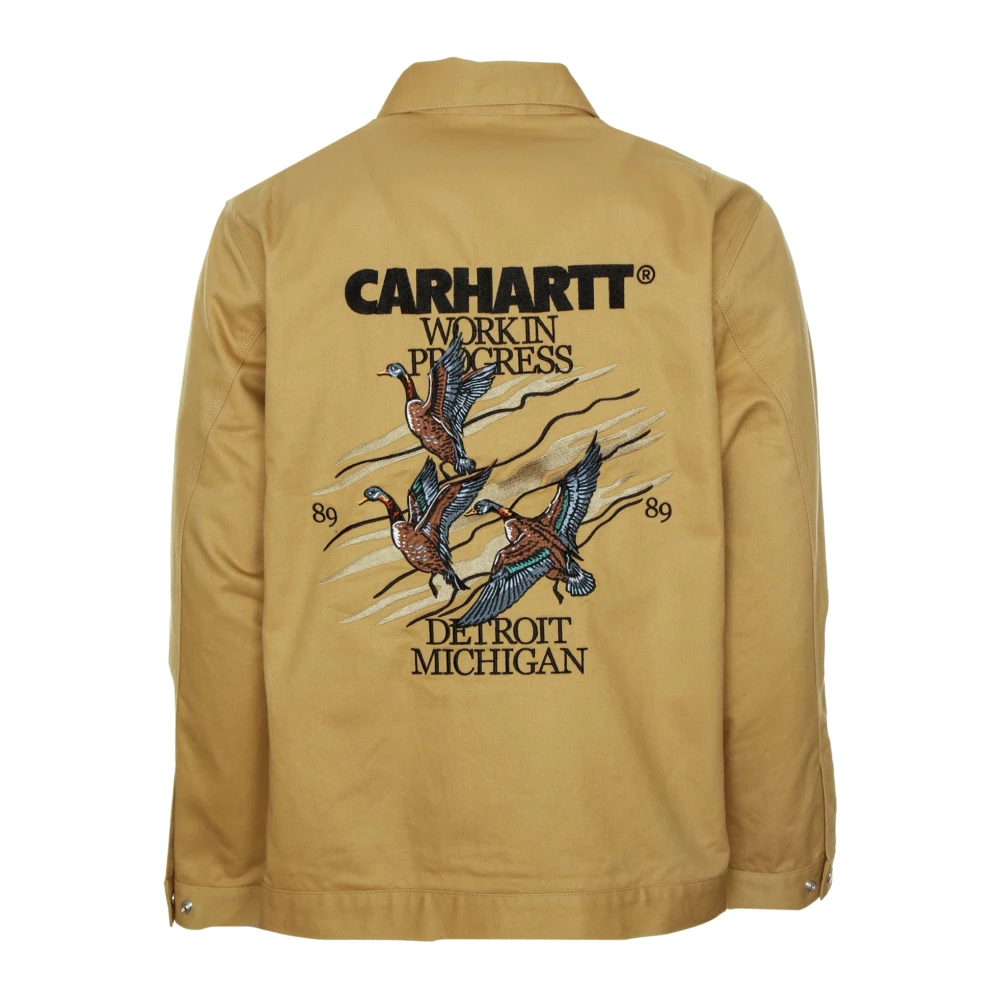 Carhartt WIP Geborduurde Ducks Jack met Kent Kraag Brown Heren