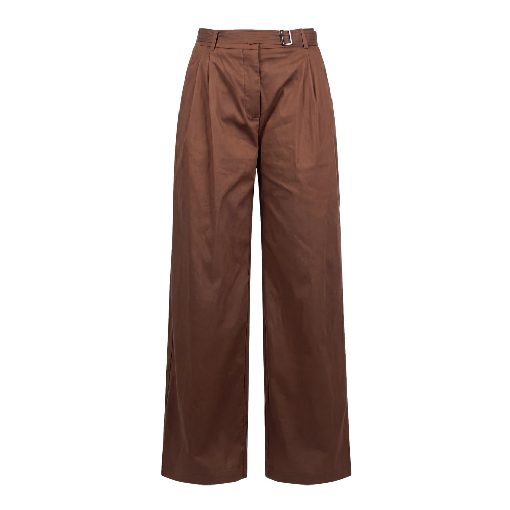 Semicouture Brown Wide Trousers, Female, M, Rowena Wide Trousers