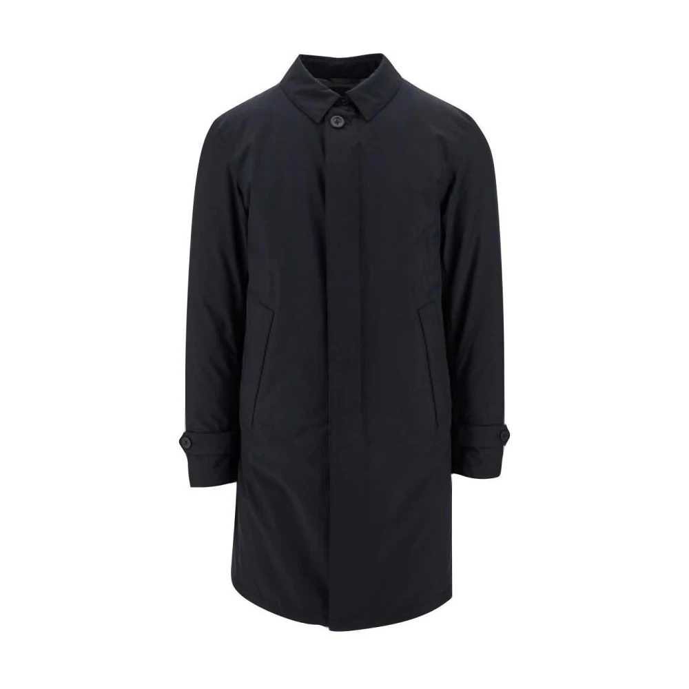 Herno Waterdichte 7 8 herenjas met veren vulling Blue Heren