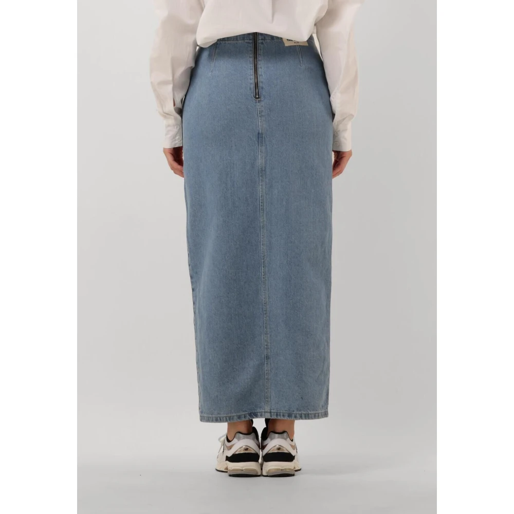 Alix The Label Maxi Denim Rok Ladies Woven Blue Dames