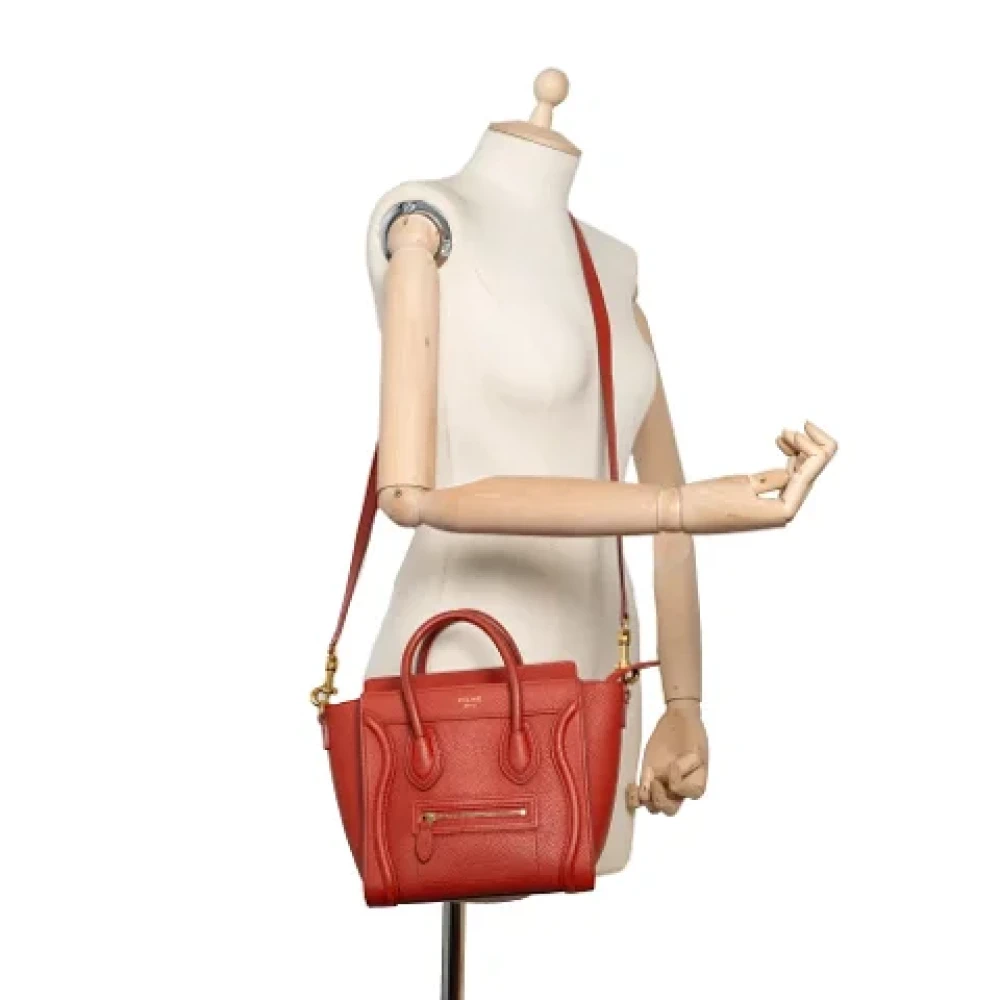 Celine Vintage Pre-owned Leather celine-bags Orange Dames