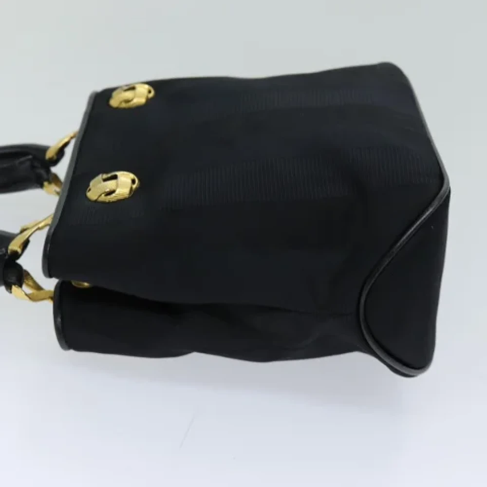 Salvatore Ferragamo Pre-owned Canvas handbags Black Dames
