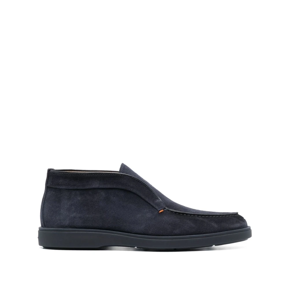 Santoni Blue Leather Sandals For Men - Male - Ankle Boots - 9 Uk - Shoes
