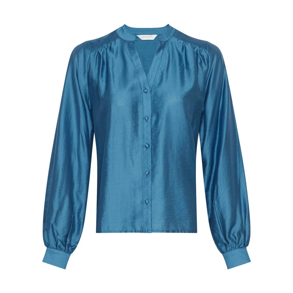 Moss copenhagen Romina Shirt Lange Mouw Blouse Blue Dames