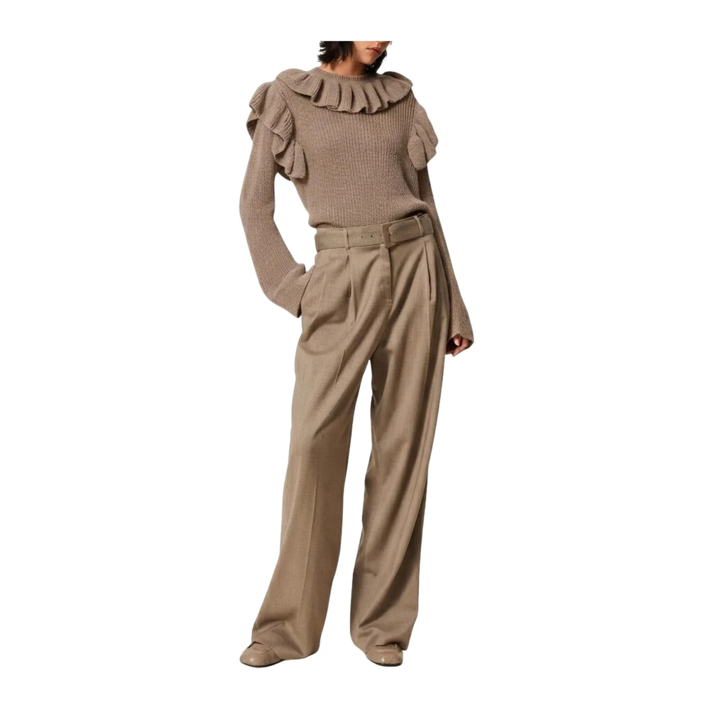Twin Set Palazzo Trousers In Satin - Image 2