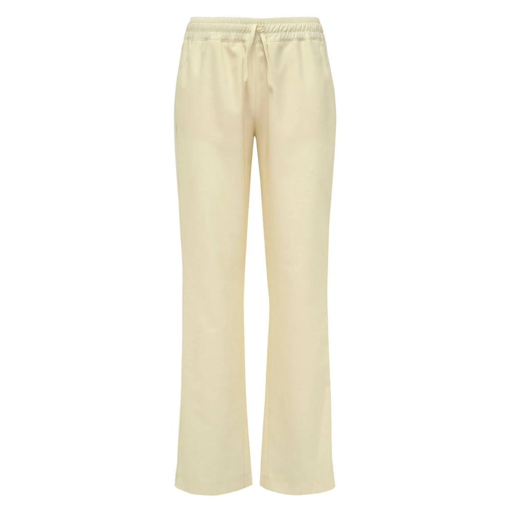 MVP wardrobe Wijde Wolle Broek met Koord Beige Dames