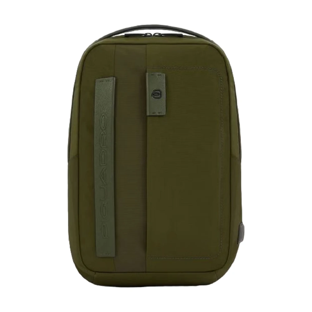 Piquadro Men's Green Computer 14 And Ipad Backpack
