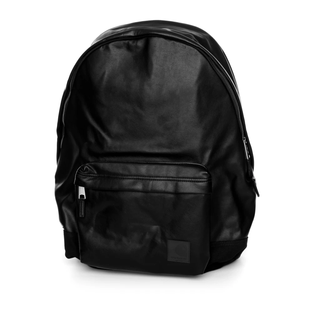 Carhartt WIP Stijlvolle Kunstleren Rugzak Black Heren