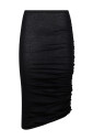 black-ruched-midi-skirt