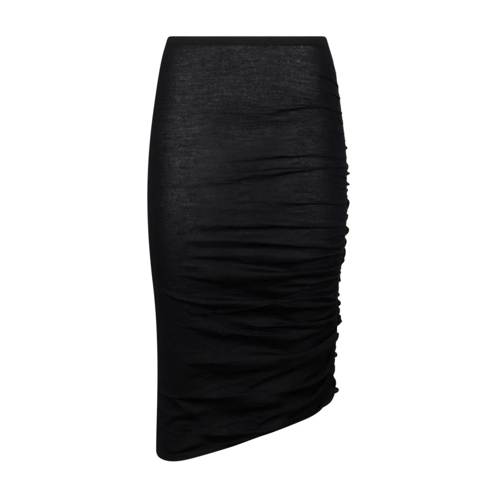 Isabel Marant Women's Black Ruched Midi Skirt - Midi Skirts - Xs - Skirts