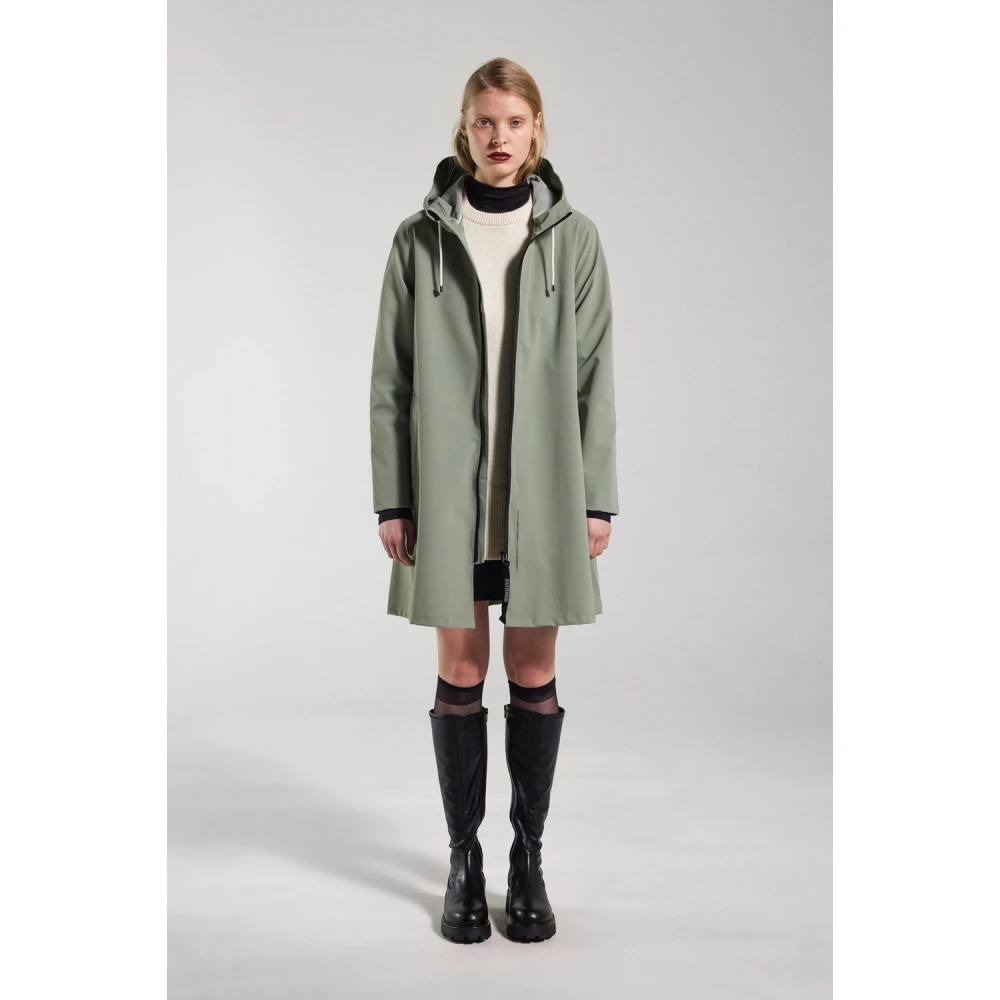 Stutterheim Lichtgewicht Rits Matte Regenjas Green Dames