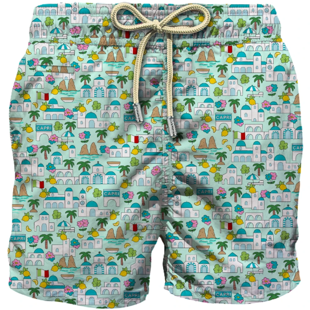 Mc2 Saint Barth Multicolor Beachwear, Male, 2XL, Lighting Micro Fantasy Ultralight Swimsuit