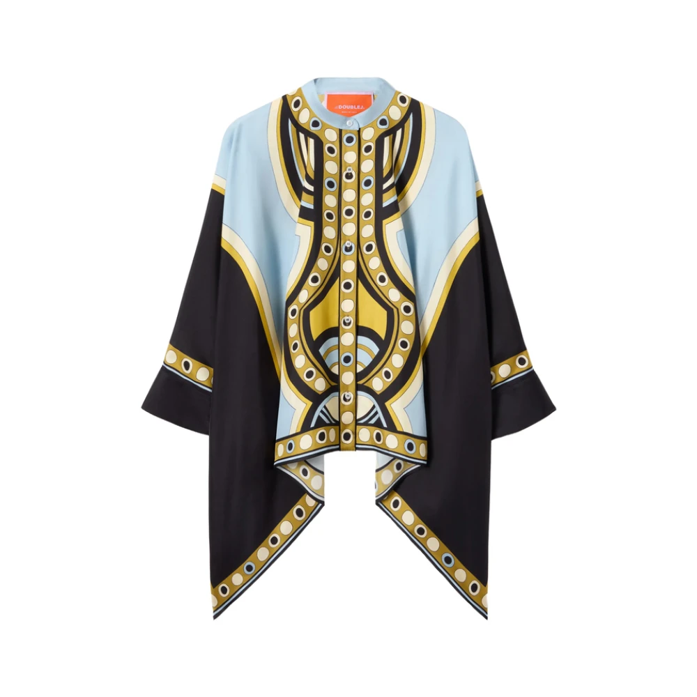 La Doublej Multicolor Ponchos, Female, L, Foulard Shirt